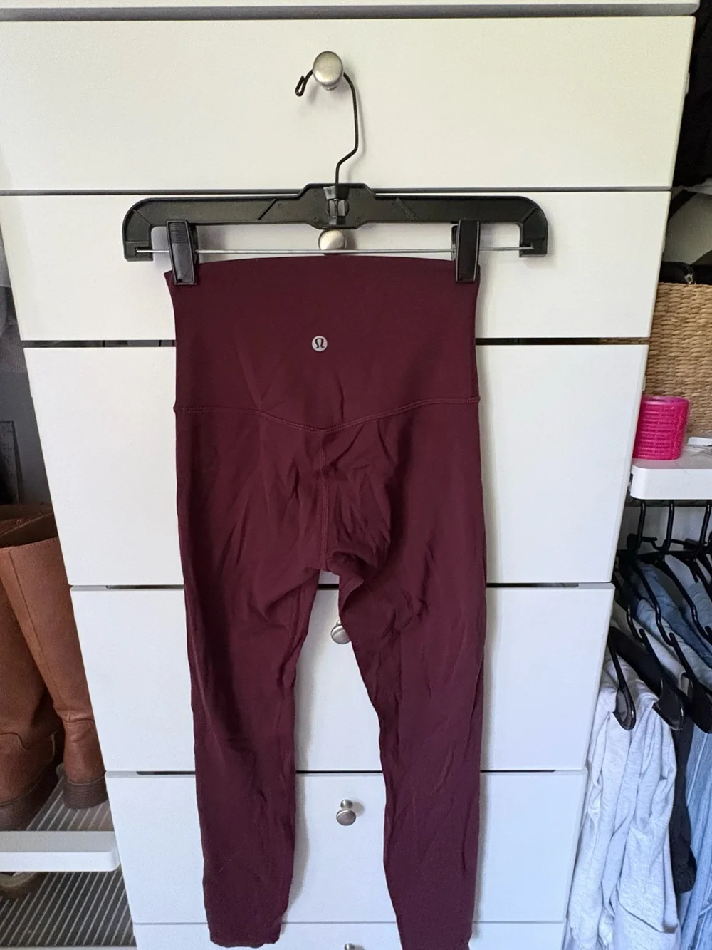 LULULEMON Burgundy High-Rise Leggings